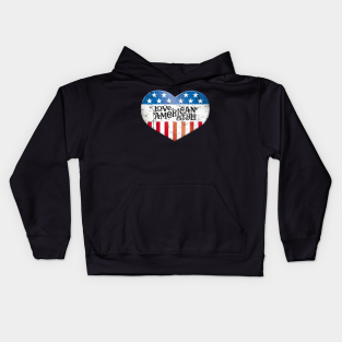 Television Kids Hoodie - Love American Style by MindsparkCreative